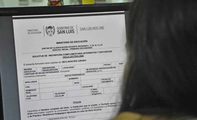Ciclo Lectivo 2023: comienzan las inscripciones docentes 