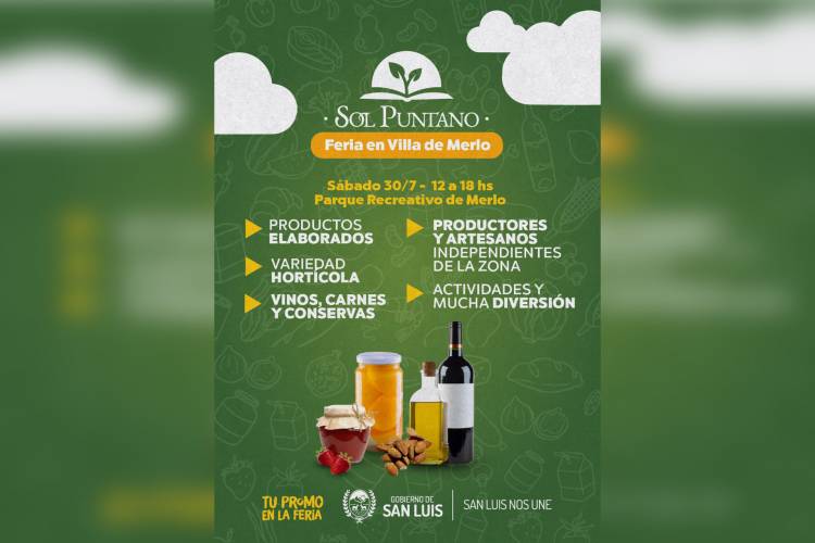 MERLO: se viene la gran feria de Sol Puntano 
