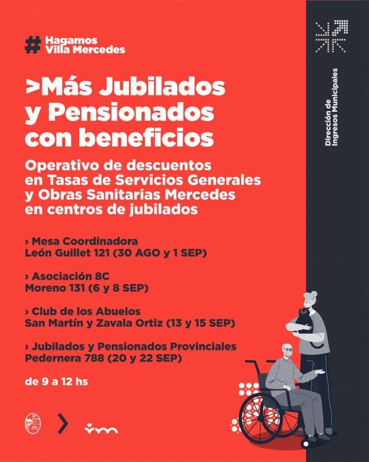 Inédito:Villa Mercedes va a los abuelos para que obtengan el beneficio en las tasas.Frontera lógico y sensible 