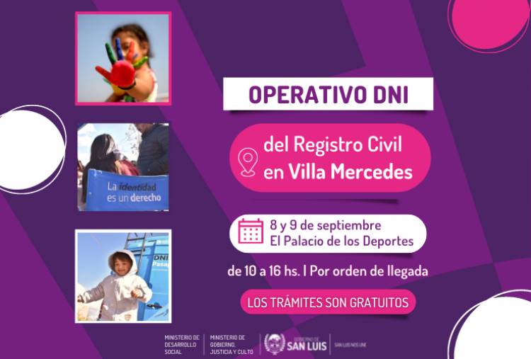 VILLA MERCEDES: operativo DNI en el Palacio