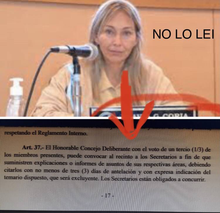 Burrada de Flavia Coria y la oposición en el Concejo . Estudiar urgente y leer el reglamento 