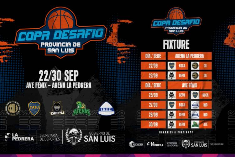 BÁSQUET: se viene la Copa Desafío provincia de San Luis