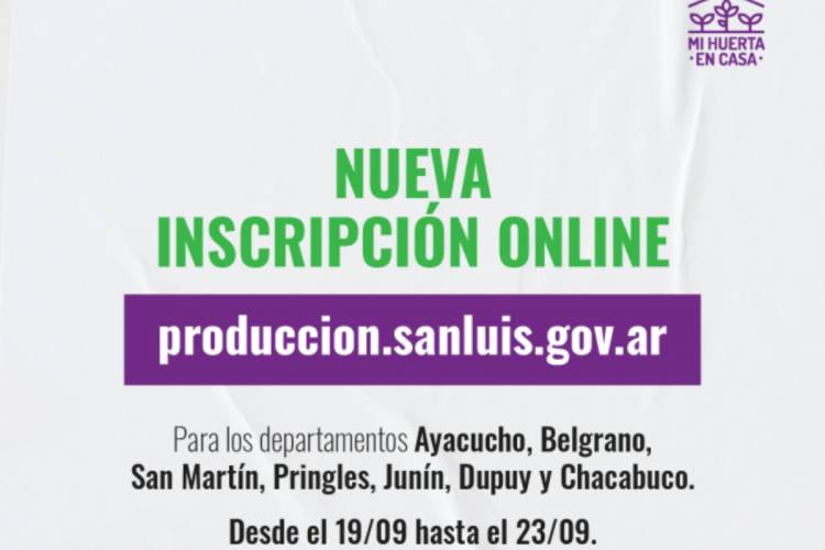 “Mi Huerta en Casa” abre las inscripciones online 