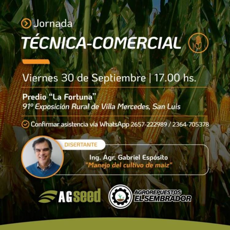 V. MERCEDES: disertación sobre manejo del cultivo de maíz