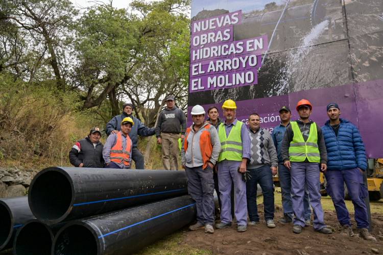 MERLO: inició la obra hídrica en el arroyo El Molino