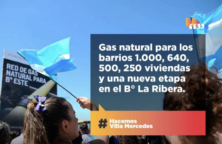 Villa Merceedes: Gas natural para más de  2300 familias 