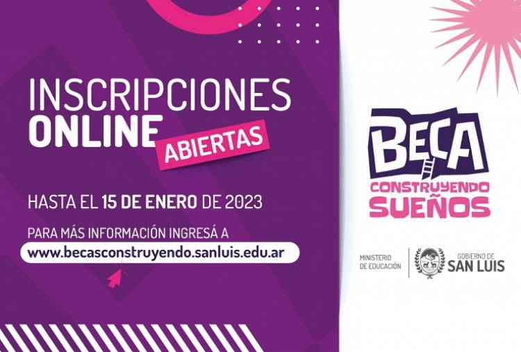 Beca “Construyendo Sueños”: todavía tenés tiempo