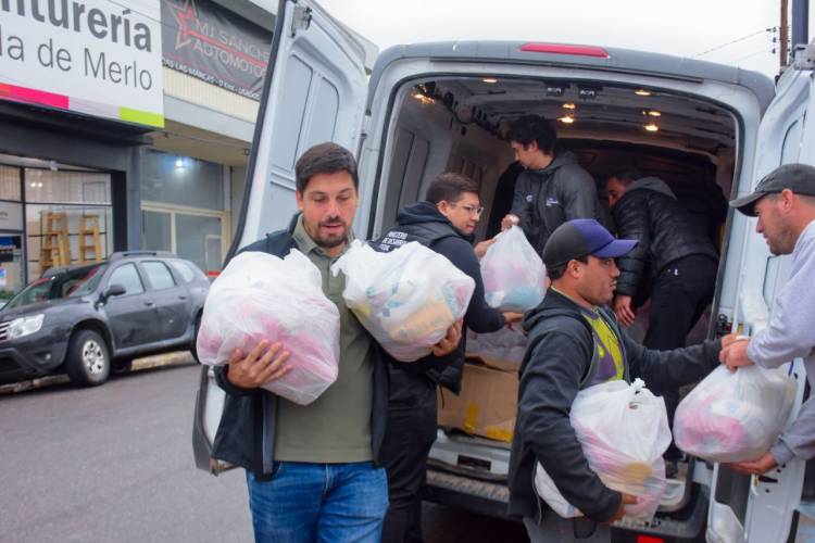 MERLO: el Gobierno provincial asistió a 130 familias 