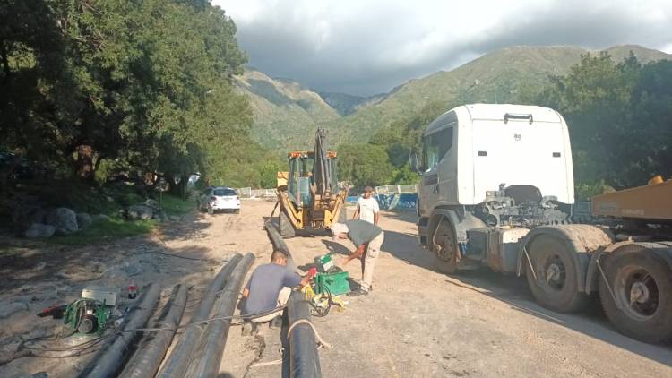 LOS MOLLES: trabajan en el sistema hídrico