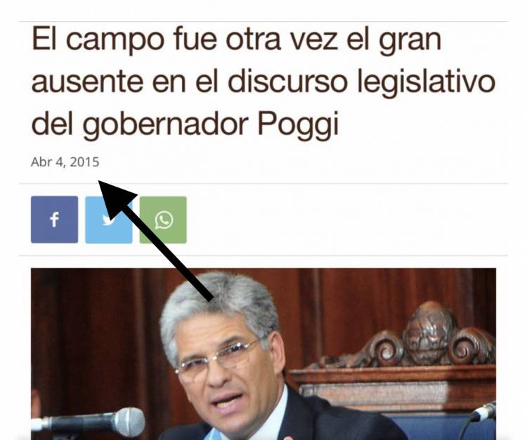 Porque el Campo nunca le creyó a Poggi. Nunca fueron a sus discursos . Antecedentes.Tenemos memoria dicen . 