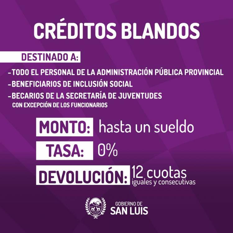 CRÉDITOS BLANDOS PARA LA ADMINISTRACIÓN PÚBLICA