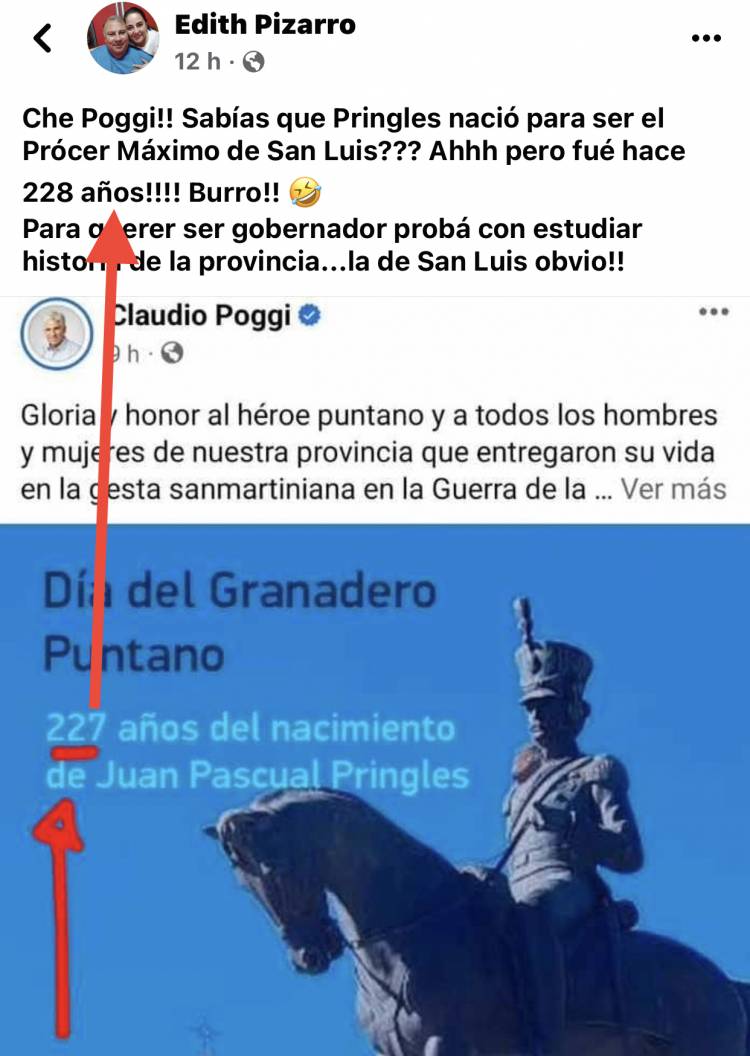 Burrada de Poggi monumental sobre Pringles , repudiada en las redes. No conoce San Luis? Otra grosería que se suma a la encuesta trucha que dejó afuera a Marcelo Sosa 