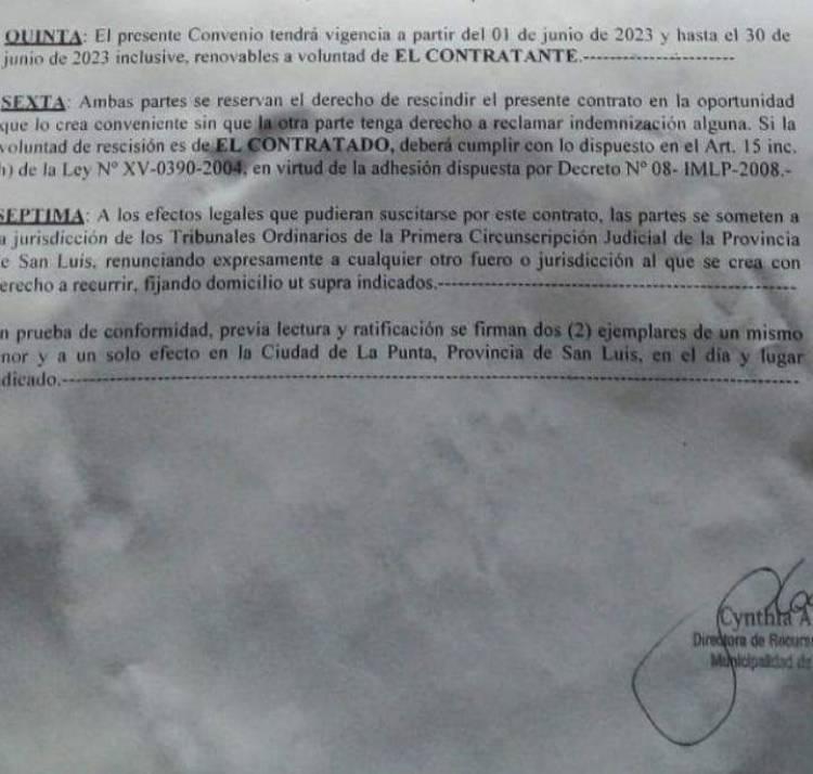 La Punta: apretaron a los contratados al 30 Junio.Voten o los echamos.BASTIAs dice que los reincorporora de inmediato.