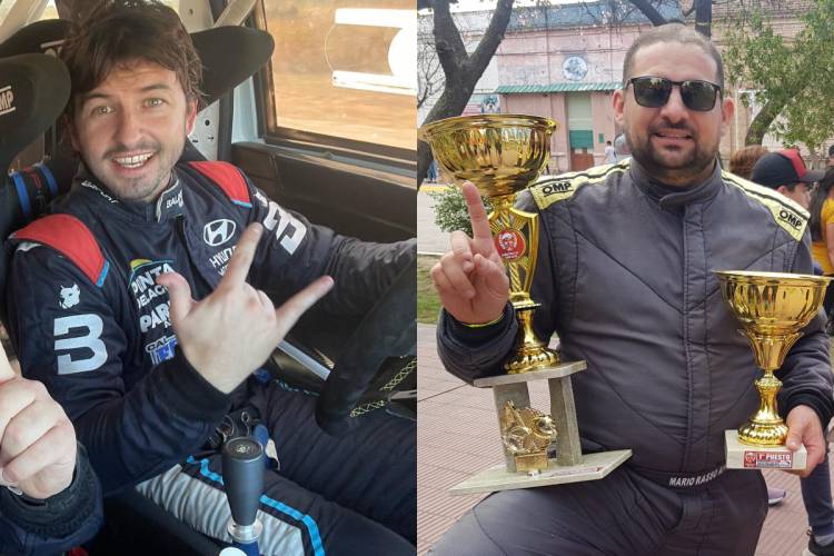 Baldoni y Rasso en la previa al Rally de Quines