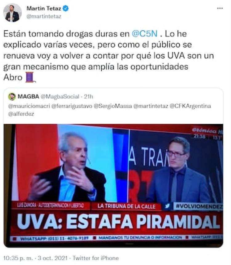 Viene Tetaz a San Luis, el que hizo empernar con los créditos UVA de Macri a miles de damnificados.