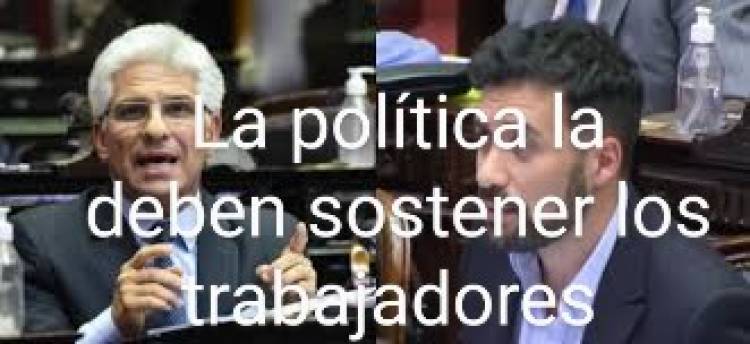 Poggi y Cacace para que los trabajadores sigan manteniendo la política.Votaron en contra de eliminar Ganancias en los sueldos 