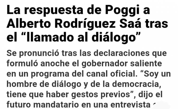 Alberto invitó a POGGI a dialogar y éste dice que si .Los gestos previos que pide , deberían haber sido de él, de no torear y desgastarse .Era sencillo.Se viene el diálogo??
