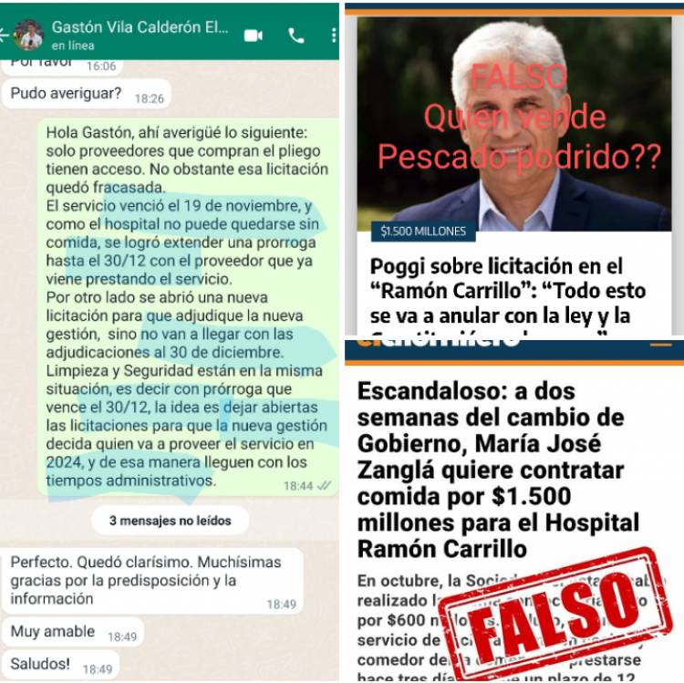 Carrillo: informaron que no había Licitación y sin embargo mintió el pasquín poggista y lo hicieron mentir a POGGI .Para QUE??