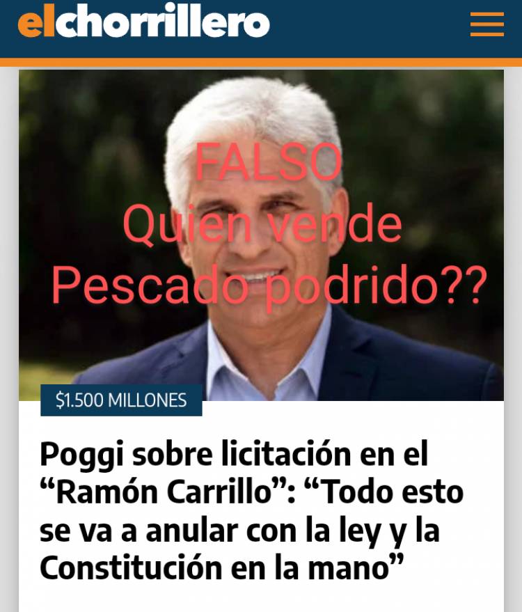 Carrillo: informaron que no había Licitación y sin embargo mintió el pasquín poggista y lo hicieron mentir a POGGI .Para QUE??