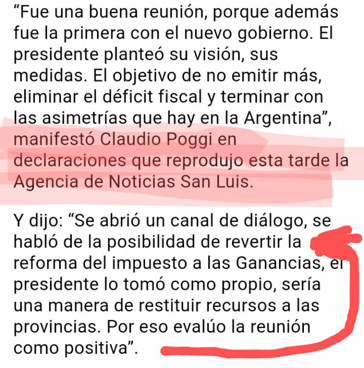 Poggi apoyó que MILEI  haga que los trabajadores sostengan la política , con la derogación del impuesto a las ganancias.