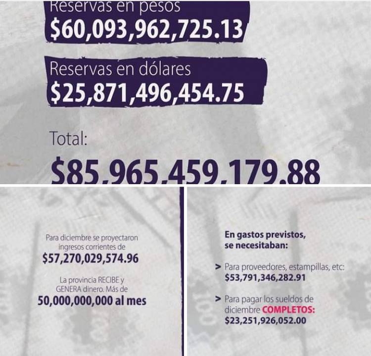 Que plata dejó el Gobierno que se fué.El decreto que lo avala y da fé.No paga el sueldo Poggi porque especula financieramente ? Las dudas de Ordóñez, que generan más dudas .