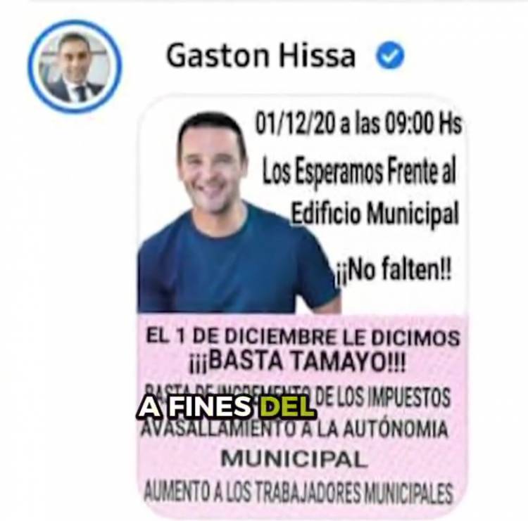 Hissa echó a 200 sin causa y pretende que nadie proteste.Es el mismo.Hissa que convocaba a destituir a Tamayo y decía que el boleto a 35 era locura y lo subió a 250.Russo los dejó callados 