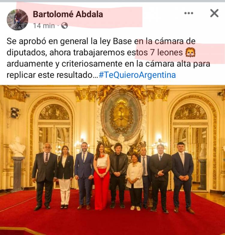 Abdala ya se autodenominó León . El ninguneado por el actual oficialismo Provincial que ya quiere ser Gobernador .Pensar que los Diputados de Poggi votaron con nosotros institucionalmente y a mi.me echaron por hacer eso , como cambia todo, dice el Abdala
