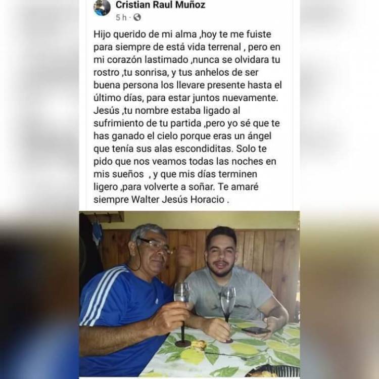 Inseguridad:desgarrador mensaje del papá de Jesús Muñoz.La.falta de prevención da éstos resultados y el Gobierno no se hace cargo 