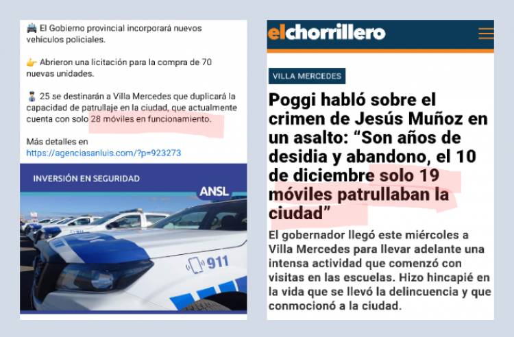 La Agencia San Luis, desmintió a Poggi sobre los móviles en Mercedes.Interna periodística o desinformación?? Raro . Contradicciones que los exponen al ridículo 