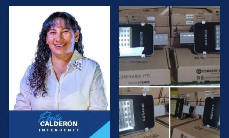 Millonaria inversión en Led de Rosa Calderón en Villa de la Quebrada.Con recursos propios, dice la Intendenta