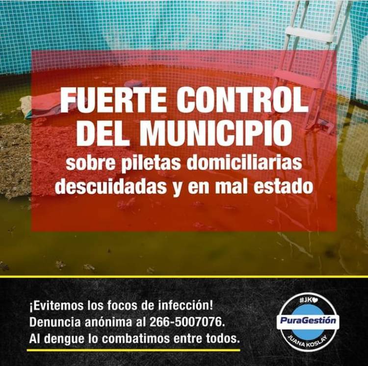 Municipio Koslay :Fuerte control de piletas en mal estado 