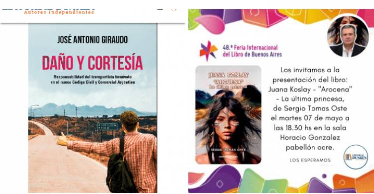 Sergio Oste y José Giraudo, presentarán libros en la Feria Nacional del Libro .Villa Mercedes y el valor cultural que infla el mercedinismo