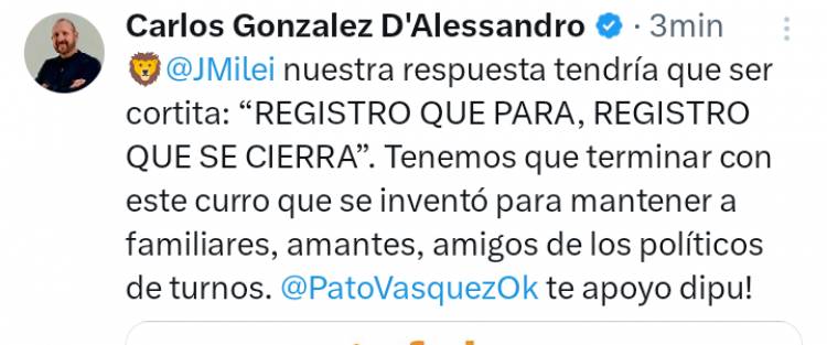 Hay que avisarle al ignorante de D Alessandro que los Registros son por concursos 