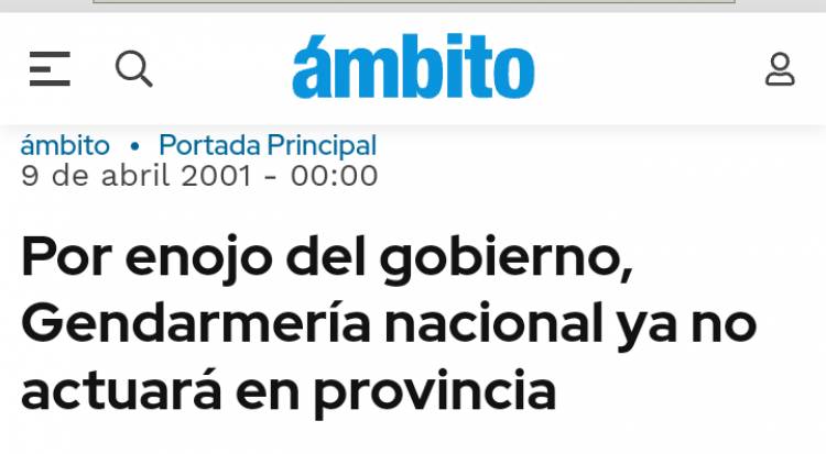 En 2001 se fue Gendarmería de San Luis , por no actuar en un corte de ruta.Adolfo era Gobernador, Alberto, Jefe de Gabinete, Poggi Ministro .Se cambiaron por puestos Policiales LIMITROFES y fortalecer la Caminera,.El papel del Gobernador actual .Que dice la Policía Provincial hoy.