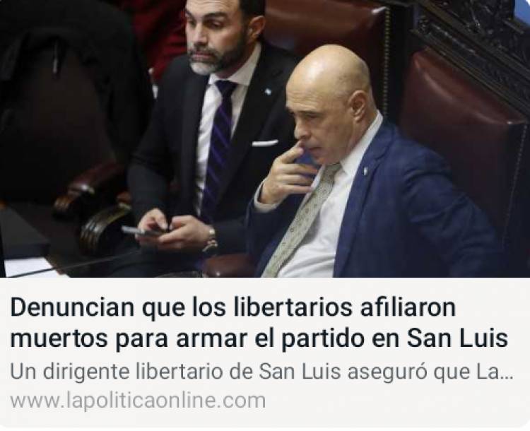 Acusan a Bartolo de poner los muertos para habilitar el partido de MILEI.Negri FELIZ