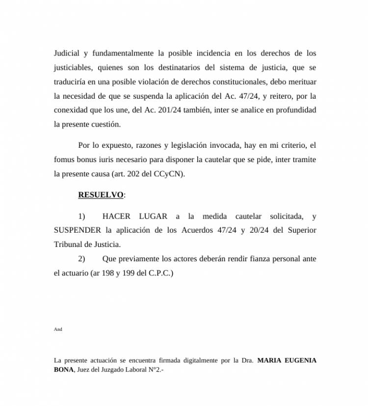 Jueces Poggistas contra las burradas del Superior Tribunal .Otra vez la Jueza Bona, haciendo favores políticos .El desprestigio ya es total .