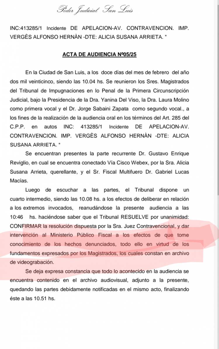La Justicia Contravencional acató el fallo de Cámara y VERGES será investiga por lesiones . Un Fiscal ya fijo quevs prima facie hay delito. Su ignorancia del derecho es supina .Ya está la causa para formular cargos. El ataque cínico a EA  contra la Libertad de Expresión 