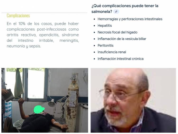 Schwartz "La peritonitis que operé puede ser o no por salmonella. La OMS dice que afecta al 10 por ciento de quienes se intoxican