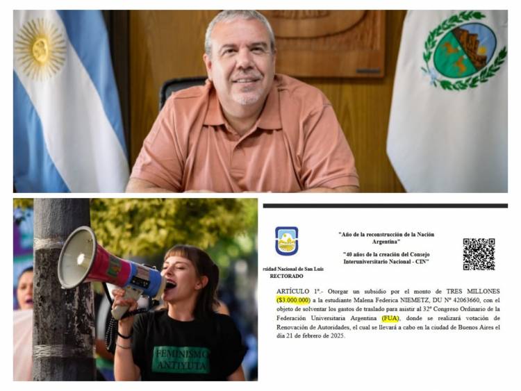 UNSL: Moriñigo y un festival de subsidios para fiestas y viajes millonarios. Preferencias . EA accedió a documentos escandalosos. Se dicen correctos.