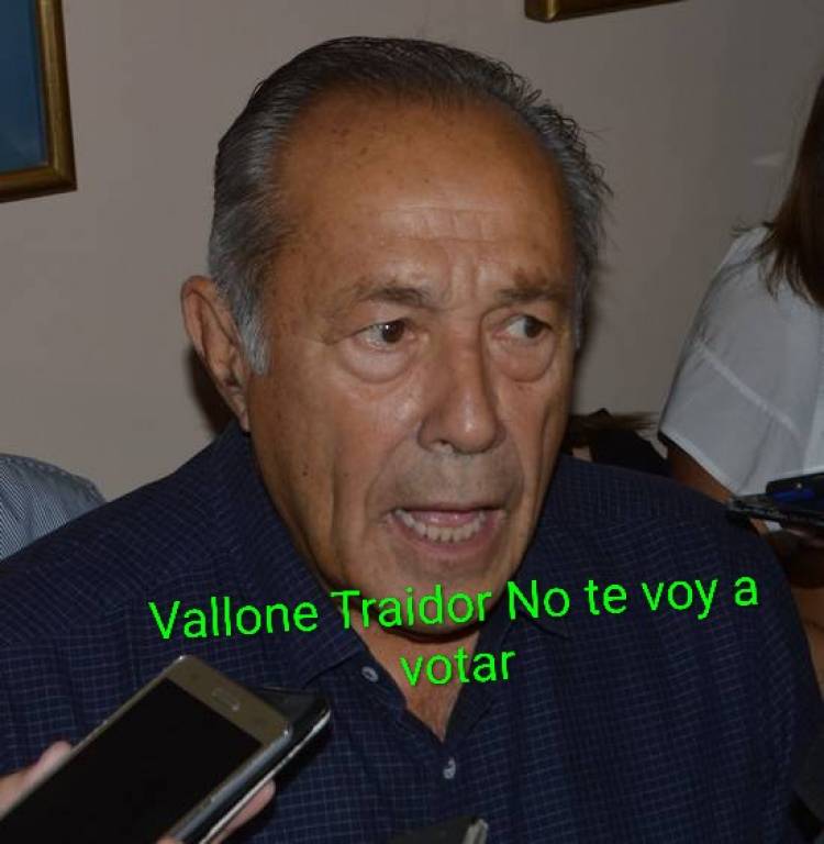 Adolfo: sé , que no voy a votar al traidor hdp del Vallone . Es  la rabia de un ex  líder de ya no ser con sello de goma y de amigos, dice Andrés.La FISAL en venta . 