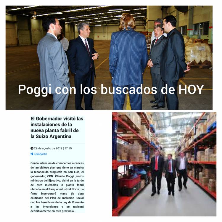Coimas Suizo Argentina. Poggi la instaló en San Luis . Las relaciones con Laboratorios Puntanos y la pérdida millonaria de IBUPROFENO de la sospecha 