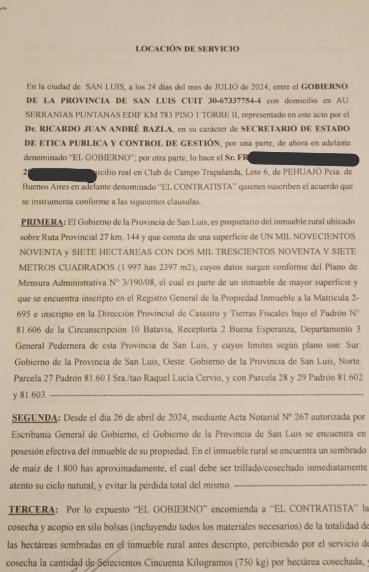 El contrato del Caburé, que  no aparece en él Tramix y que puede desatar un escándalo que involucra directamente a Bazla .El perjuicio millonario al estado, que alguien se lo llevó al bolsillo.Audios escandalosos