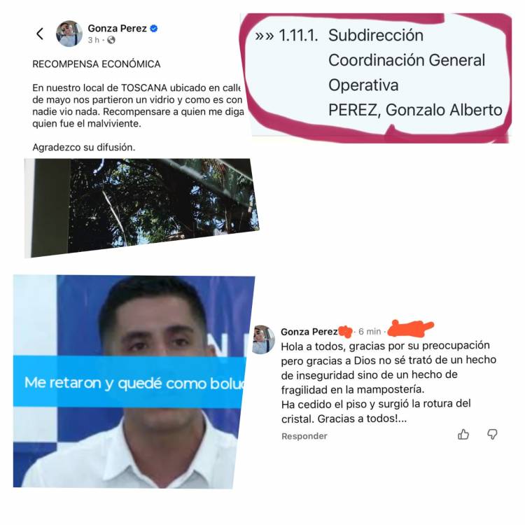 Un funcionario de Seguridad  bajó un posteo por la inseguridad , porque lo retaron .Del ridículo no se vuelve. 