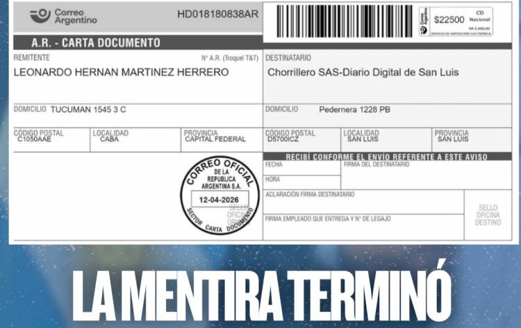 Intimado por Pipi ALI , él pasquín  de Poggi, debió retractarse de su mentira .Operetas lamentables .